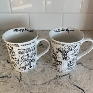 Pair of Mickey & Minnie Mouse Mugs